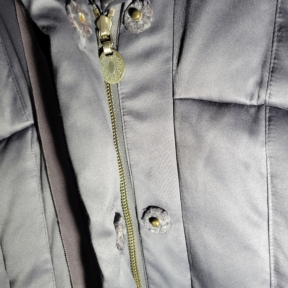 ELIE Tahari down puffer funnel neck coat parka jacket gray XS small - Picture 5 of 16